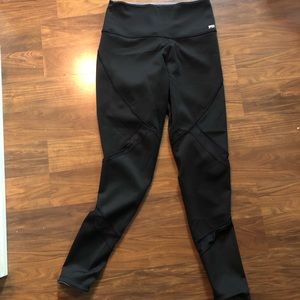 Reversible black/grey PINK workout leggings